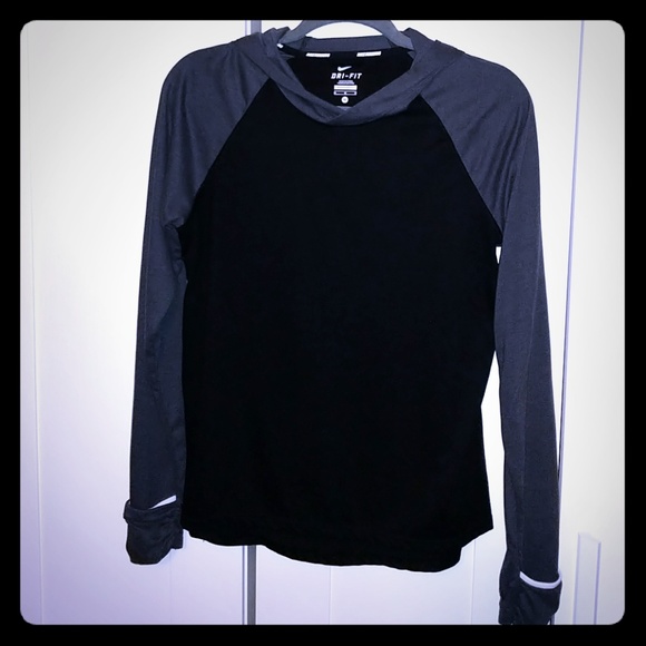 Nike Tops - Nike dri fit running hooded top